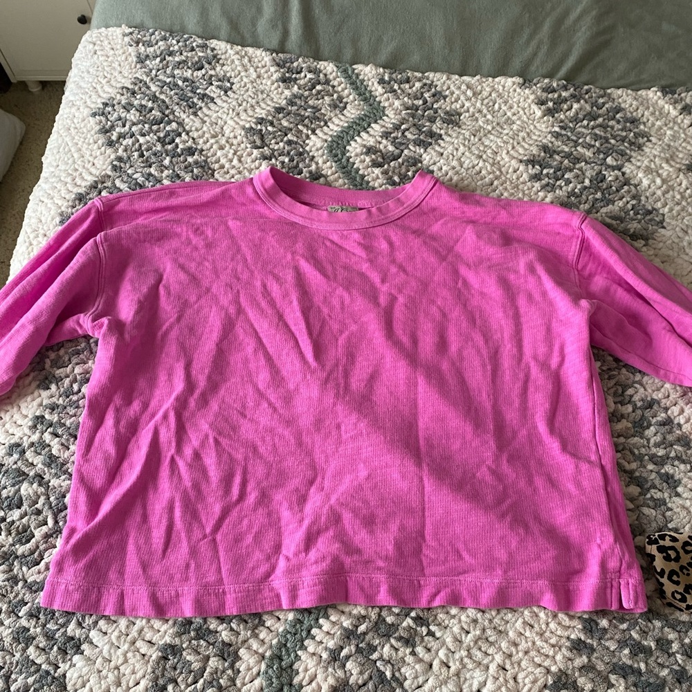 Bright pink sweatshirt